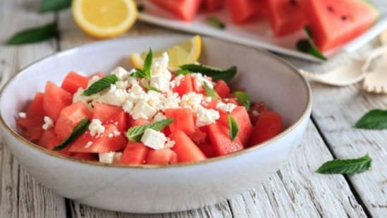 Refreshing Watermelon Feta Salad with Cooling Ingredients and Balanced Flavour for Easy Summer Weight Management Meals Refreshing Watermelon Feta Salad with Cooling Ingredients and Balanced Flavour for Easy Summer Weight Management Meals