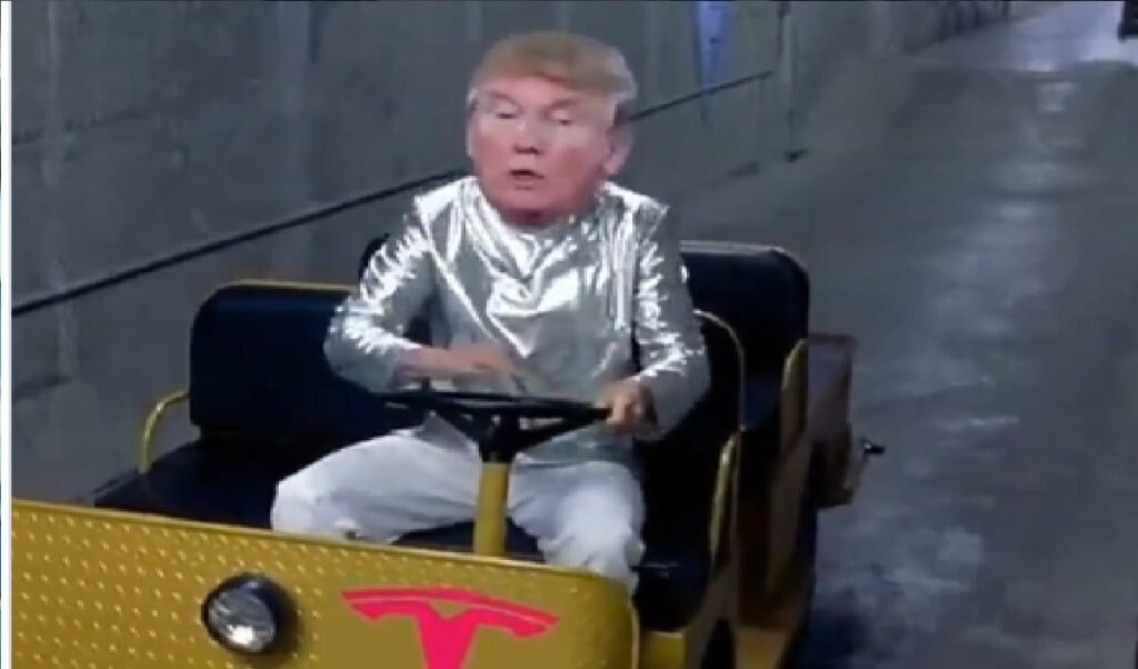 donald trump trapped in a tesla like vehicle iran mocks his helplessness in ai video