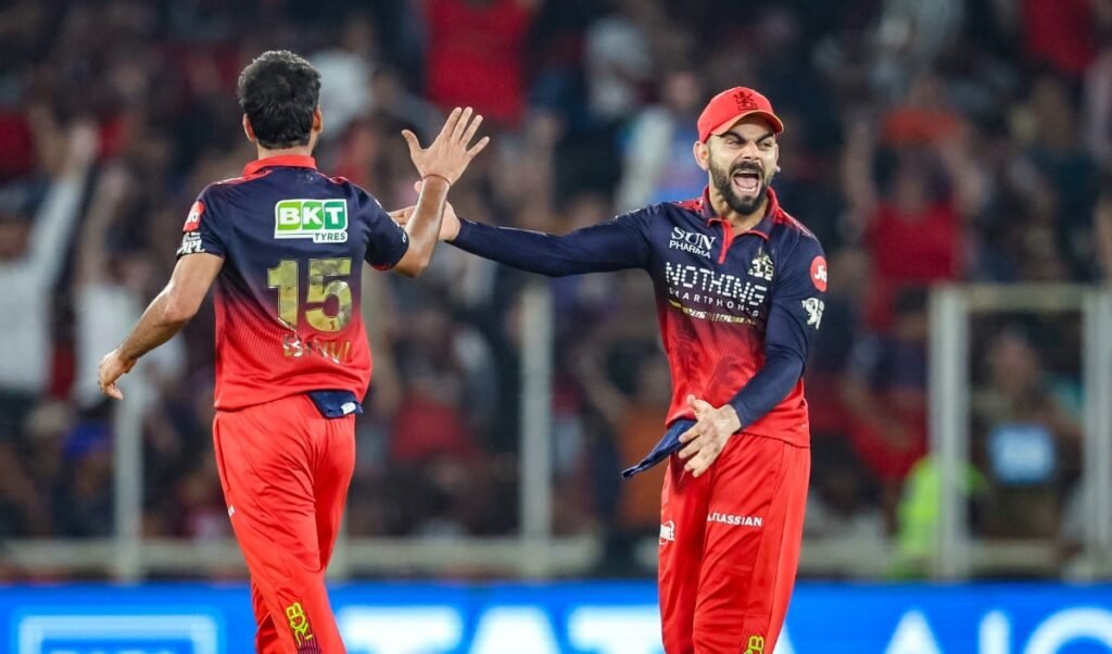 ipl 2026 gt rcb uproar over rajat patidar wicket virat kohli fumes at umpire decision