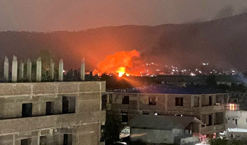 iran missile attack on uae massive fire erupts at oil refinery schools colleges shift online