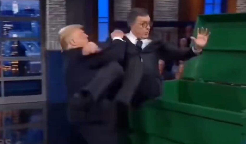 शो खत्म होते ही Donald Trump का 'बदला'! Stephen Colbert को कचरे में फेंका? शेयर किया कौन सा Video