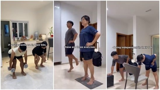 Coach reveals 3 exercises his 63 YO mom does to walk, climb stairs confidently: ‘For parents to stay independent in 70s’ Coach reveals 3 exercises his 63 YO mom does to walk, climb stairs confidently: ‘For parents to stay independent in 70s’
