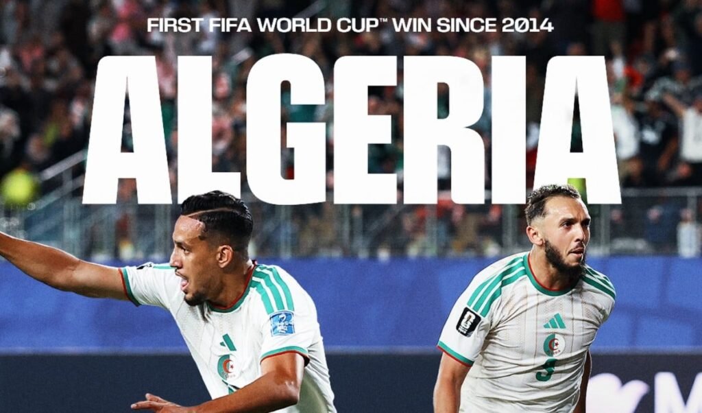 FIFA World Cup: अल्जीरिया का सनसनीखेज कमबैक, पिछड़ने के बाद Jordan को 2-1 से हराया FIFA World Cup: अल्जीरिया का सनसनीखेज कमबैक, पिछड़ने के बाद Jordan को 2-1 से हराया