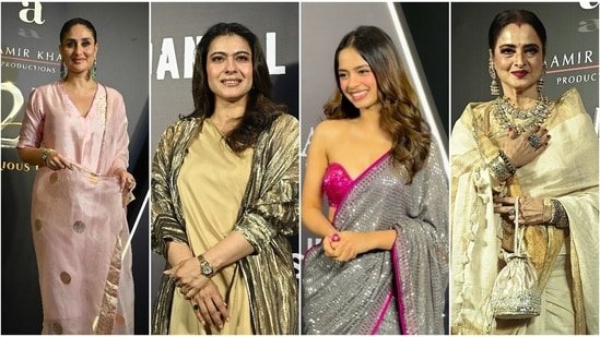 From Nitanshi Goel to Kajol and Rekha: What stars wore to Aamir Khan Productions’ 25th anniversary celebrations From Nitanshi Goel to Kajol and Rekha: What stars wore to Aamir Khan Productions’ 25th anniversary celebrations