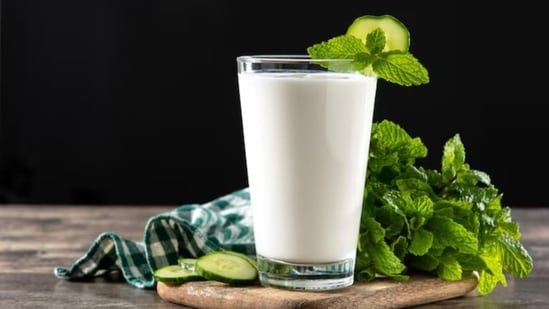 Gut Friendly Drink Featuring Chaas, Mint, And Crisp Vegetables Creates A Refreshing Summer Beverage Gut Friendly Drink Featuring Chaas, Mint, And Crisp Vegetables Creates A Refreshing Summer Beverage