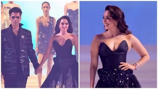 Kiara Advani and Karan Johar turn showstopper for Rahul Mishra’s designer showcase, dazzle in black and diamond jewels Kiara Advani and Karan Johar turn showstopper for Rahul Mishra’s designer showcase, dazzle in black and diamond jewels