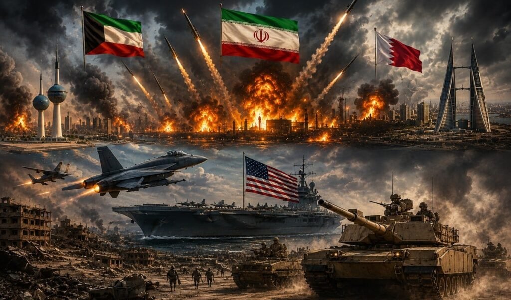 Kuwait और Bahrain में ईरानी हमले के बाद अमेरिका ने किया पलटवार, युद्ध की आग में झुलस रहा West Asia, शांति वार्ता पर भी संकट