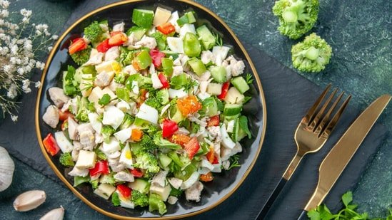 Quick Sprouted Moong Paneer Salad With A Zesty Lemon Tahini Dressing, A Protein-Rich Weight Loss Lunch For Busy Days Quick Sprouted Moong Paneer Salad With A Zesty Lemon Tahini Dressing, A Protein-Rich Weight Loss Lunch For Busy Days