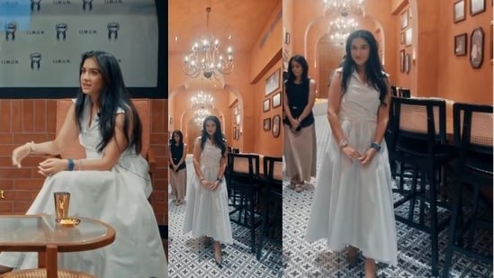 Radhika Ambani makes a stylish appearance at IIMUN in a breezy white midi dress, keeping it minimal yet elegant Radhika Ambani makes a stylish appearance at IIMUN in a breezy white midi dress, keeping it minimal yet elegant