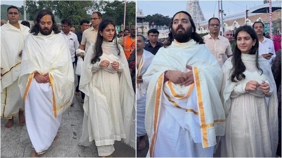 Radhika Merchant ditches glamour for simple white anarkali and minimal makeup during Tirumala visit with Anant Ambani Radhika Merchant ditches glamour for simple white anarkali and minimal makeup during Tirumala visit with Anant Ambani