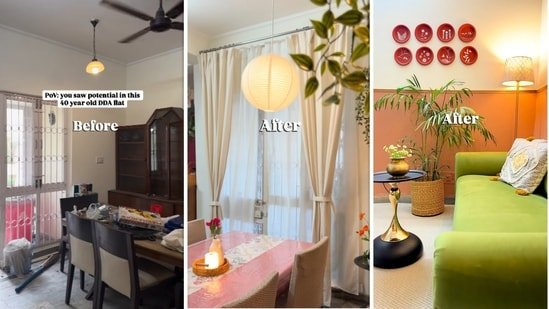 Step inside 40-year-old DDA flat renovated in just ₹22,800: Before-and-after video proves ‘this home was never ugly’ Step inside 40-year-old DDA flat renovated in just ₹22,800: Before-and-after video proves ‘this home was never ugly’