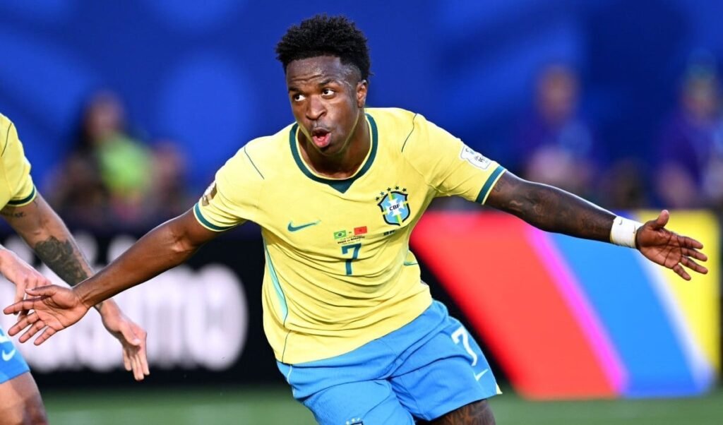 Vinicius Jr. के शानदार गोल ने बचाई Brazil की लाज, Morocco के खिलाफ 1-1 से ड्रॉ हुआ मुकाबला Vinicius Jr. के शानदार गोल ने बचाई Brazil की लाज, Morocco के खिलाफ 1-1 से ड्रॉ हुआ मुकाबला