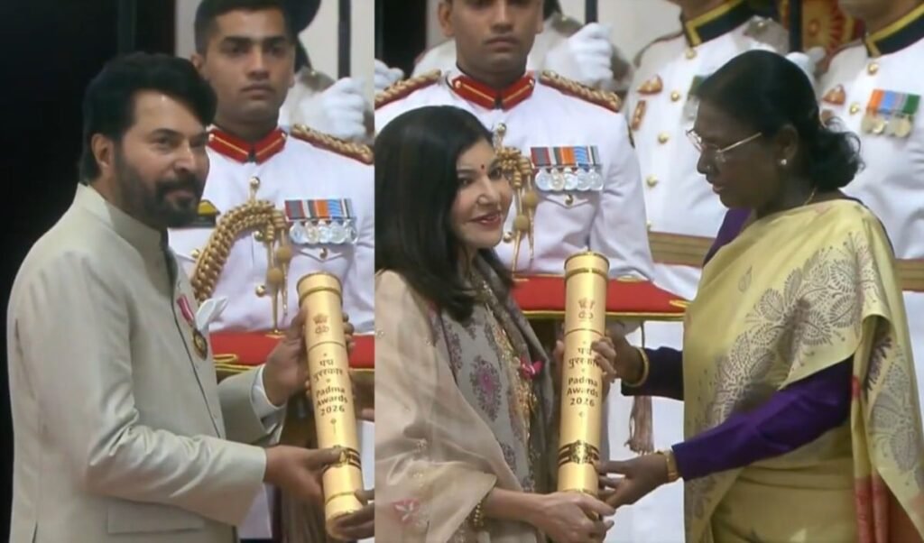 cinema stars mammootty alka and madhavan honored with padma awards