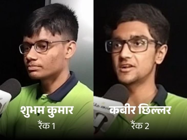 जेईई एडवांस 2026 का रिजल्ट घोषित:रात 2.30 बजे जारी हुआ, कोटा के शुभम और कबीर की पहली और दूसरी रैंक जेईई एडवांस 2026 का रिजल्ट घोषित:रात 2.30 बजे जारी हुआ, कोटा के शुभम और कबीर की पहली और दूसरी रैंक