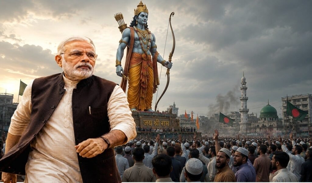 भगवान राम की सबसे ऊंची मूर्ति गिराने टूट पड़ी मुस्लिम भीड़! मोदी लेंगे तगड़ा एक्शन?