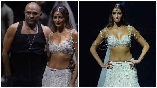 Ananya Panday closes Gaurav Gupta’s show in modern bridal lehenga styled with diamond septum ring, dreamy undone hair Ananya Panday closes Gaurav Gupta’s show in modern bridal lehenga styled with diamond septum ring, dreamy undone hair