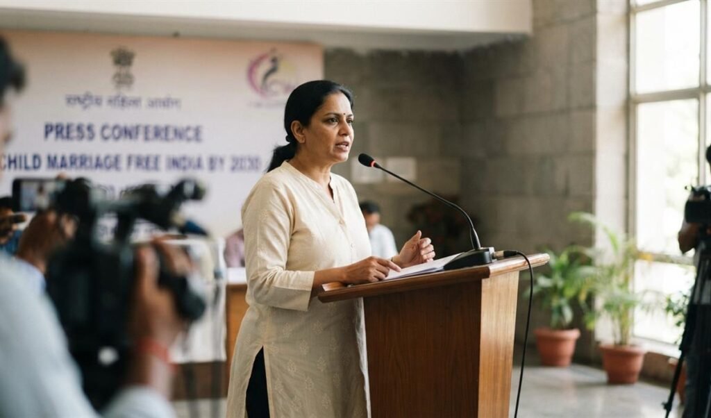 NCW अध्यक्ष Vijaya Rahatkar ने 2030 तक देश से बाल विवाह खत्म करने का लक्ष्य रखा NCW अध्यक्ष Vijaya Rahatkar ने 2030 तक देश से बाल विवाह खत्म करने का लक्ष्य रखा