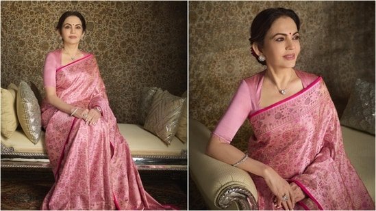 Nita Ambani’s exquisite pink Banarasi silk saree pays tribute to Varanasi’s Gulab Holi, took over two months to weave Nita Ambani’s exquisite pink Banarasi silk saree pays tribute to Varanasi’s Gulab Holi, took over two months to weave