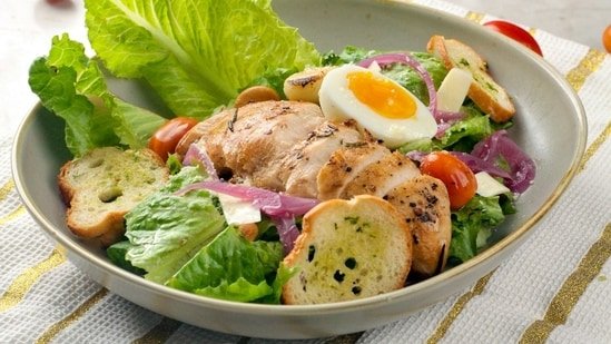 This Japanese-inspired egg chicken salad delivers 42g of protein without compromising on flavour: Step-by-step process This Japanese-inspired egg chicken salad delivers 42g of protein without compromising on flavour: Step-by-step process