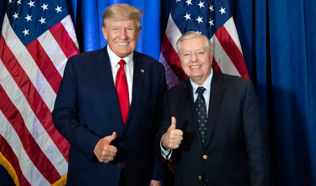 donald trump pays tribute to lindsey graham calls him a great leader donald trump pays tribute to lindsey graham calls him a great leader
