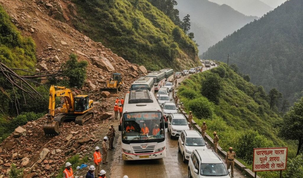 उत्तराखंड में भारी बारिश और भूस्खलन के बाद दोबारा शुरू हुई चारधाम यात्रा उत्तराखंड में भारी बारिश और भूस्खलन के बाद दोबारा शुरू हुई चारधाम यात्रा