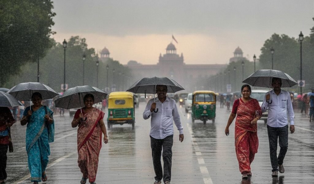 दिल्ली में बारिश से उमस भरी गर्मी से मिली राहत, मौसम विभाग ने मंगलवार के लिए जारी किया येलो अलर्ट