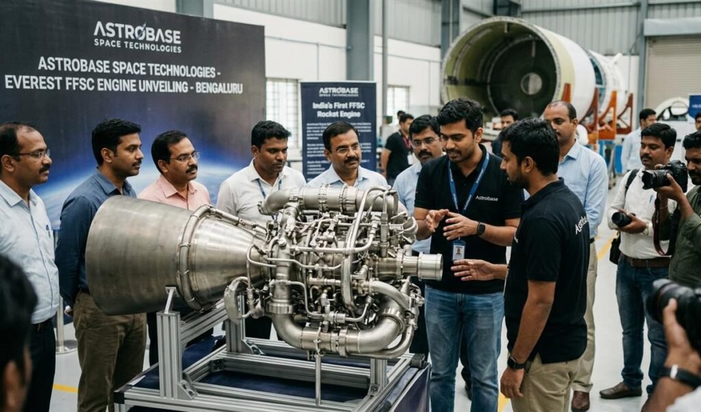 Astrobase ने पेश किया भारत का पहला FFSC rocket engine Everest, 800 kN थ्रस्ट से है लैस Astrobase ने पेश किया भारत का पहला FFSC rocket engine Everest, 800 kN थ्रस्ट से है लैस
