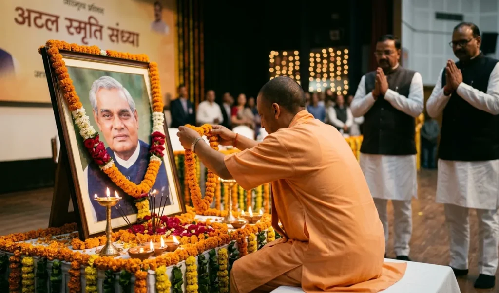 Atal Bihari Vajpayee को CM Yogi ने दी श्रद्धांजलि, कहा- उनका जीवन राष्ट्र प्रथम का उदाहरण Atal Bihari Vajpayee को CM Yogi ने दी श्रद्धांजलि, कहा- उनका जीवन राष्ट्र प्रथम का उदाहरण