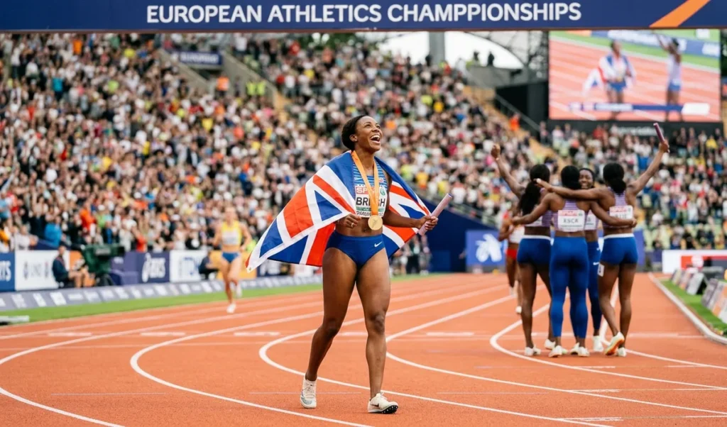 British धावक Amy Hunt ने महिला रिले में टीम को जिताया, European Athletics में जीता तीसरा स्वर्ण British धावक Amy Hunt ने महिला रिले में टीम को जिताया, European Athletics में जीता तीसरा स्वर्ण