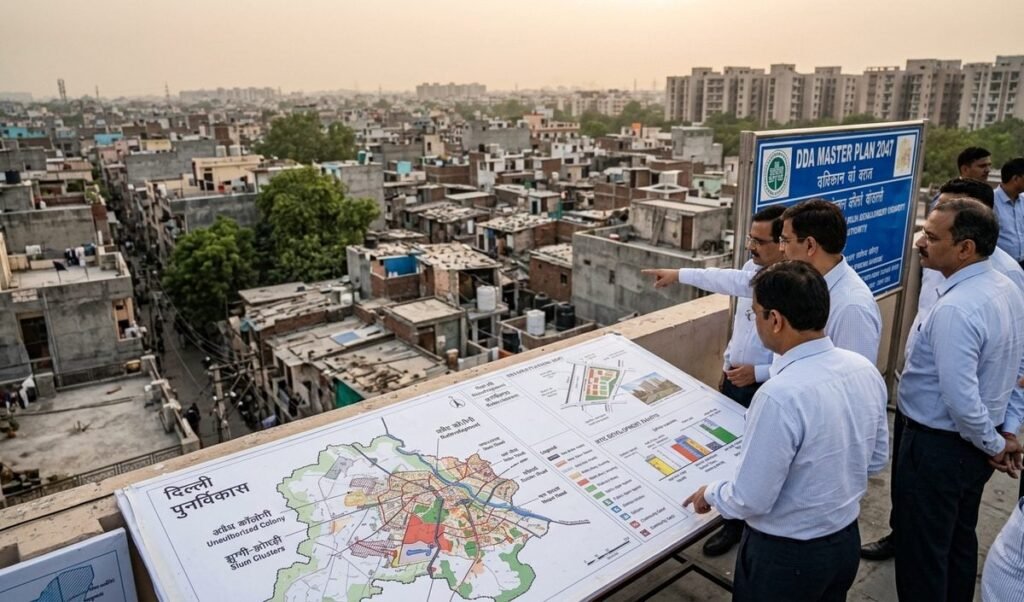 DDA ने Delhi Master Plan 2047 अधिसूचित किया, अवैध कॉलोनियों और झुग्गी पुनर्वास की योजना पेश