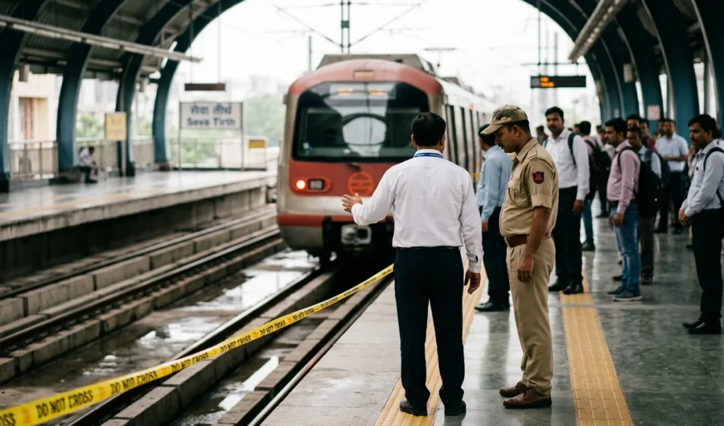 Delhi Metro के सेवा तीर्थ स्टेशन पर ट्रेन के आगे कूदा अज्ञात व्यक्ति, हुई मौत Delhi Metro के सेवा तीर्थ स्टेशन पर ट्रेन के आगे कूदा अज्ञात व्यक्ति, हुई मौत
