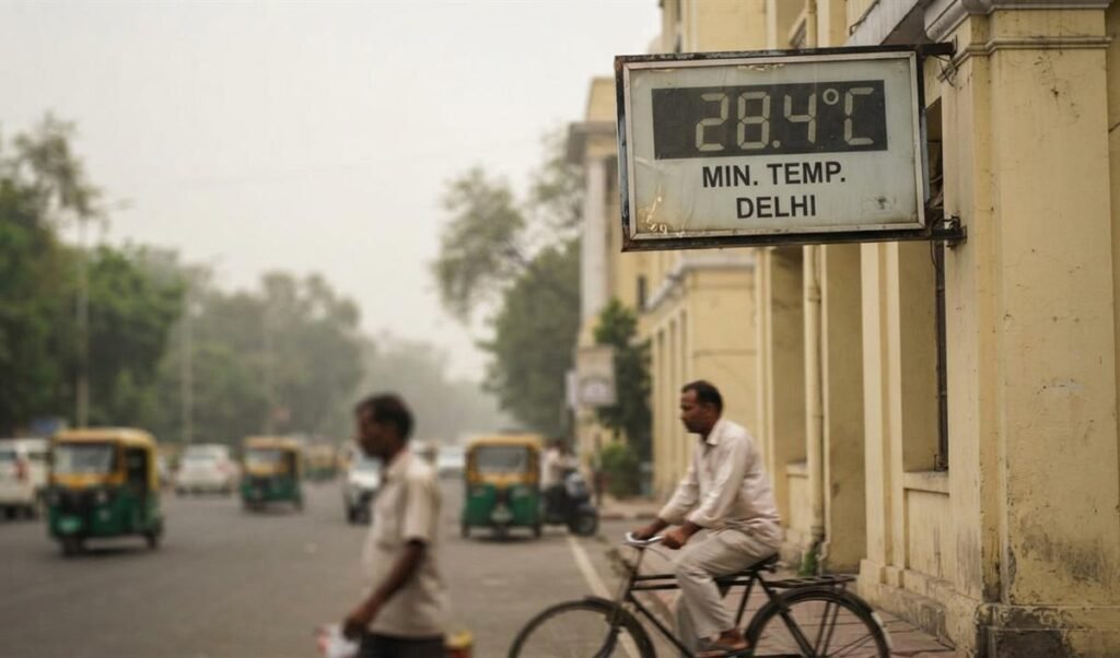 Delhi weather: दिल्ली में सुबह रही गर्मी और न्यूनतम तापमान 28.4 डिग्री दर्ज Delhi weather: दिल्ली में सुबह रही गर्मी और न्यूनतम तापमान 28.4 डिग्री दर्ज