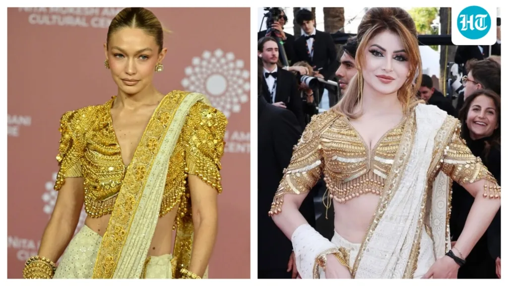 Designer Sandeep Khosla responds to Urvashi Rautela’s ‘gandi copy’ of Gigi Hadid saree from 2023 NMACC opening in Mumbai Designer Sandeep Khosla responds to Urvashi Rautela’s ‘gandi copy’ of Gigi Hadid saree from 2023 NMACC opening in Mumbai