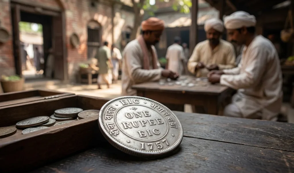 East India Company ने 19 अगस्त 1757 को कोलकाता में बनाया था पहला एक रुपये का सिक्का East India Company ने 19 अगस्त 1757 को कोलकाता में बनाया था पहला एक रुपये का सिक्का