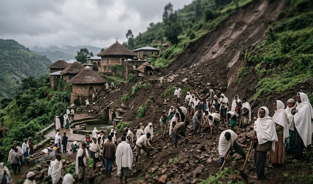 Ethiopia Landslide में 14 की मौत, अम्हारा क्षेत्र की घटना Ethiopia Landslide में 14 की मौत, अम्हारा क्षेत्र की घटना