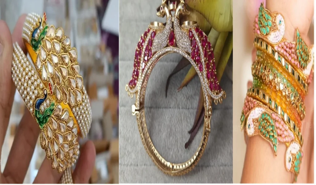 Ethnic Style Guide: सावन में Banarasi Saree और Suit के साथ ट्राई करें ये Peacock Design Kada Ethnic Style Guide: सावन में Banarasi Saree और Suit के साथ ट्राई करें ये Peacock Design Kada
