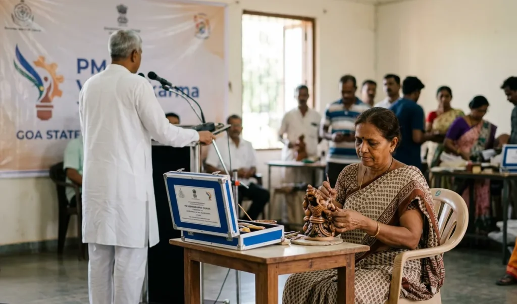 Goa में PM Vishwakarma Yojana से 18,575 पारंपरिक कारीगरों को मिला आर्थिक लाभ Goa में PM Vishwakarma Yojana से 18,575 पारंपरिक कारीगरों को मिला आर्थिक लाभ