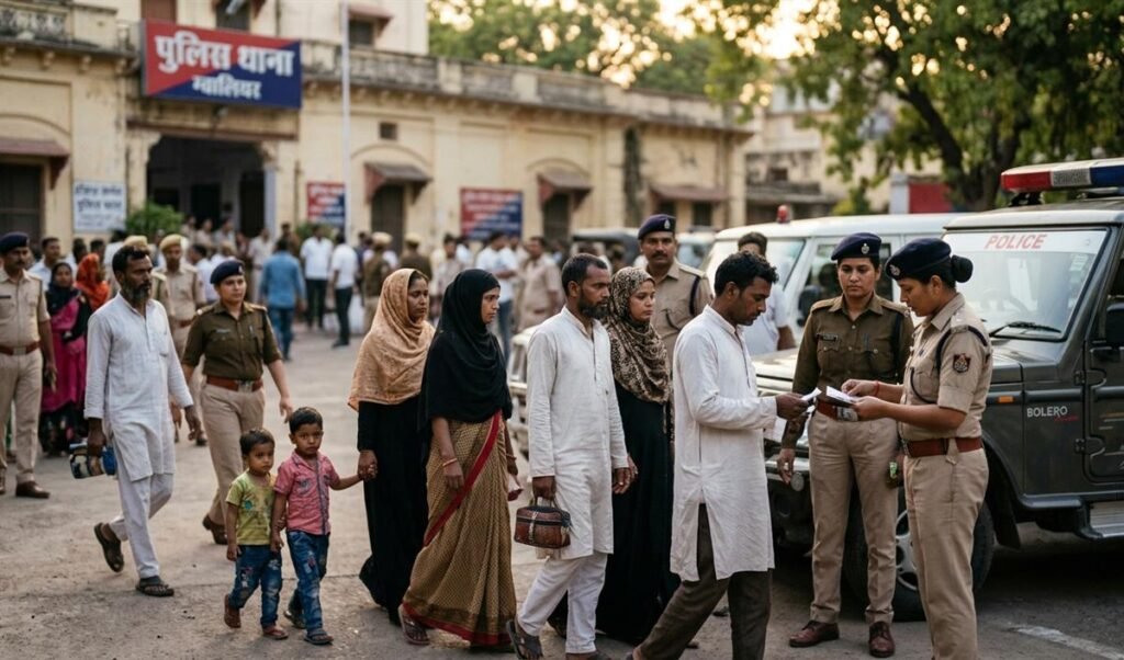 Gwalior में पुलिस ने बांग्लादेशी होने के शक में 13 लोगों को हिरासत में लिया Gwalior में पुलिस ने बांग्लादेशी होने के शक में 13 लोगों को हिरासत में लिया