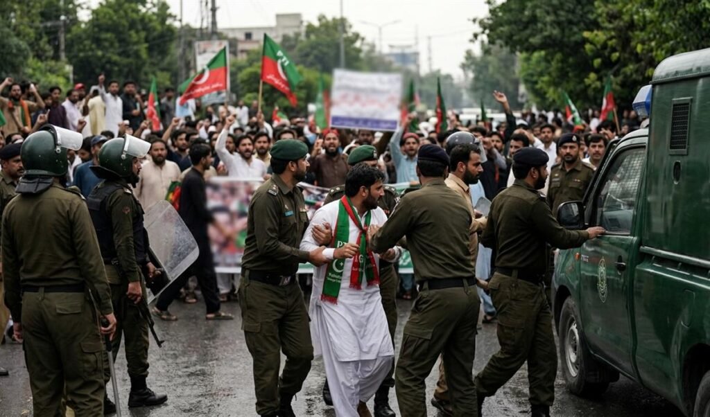 Imran Khan के समर्थकों का Pakistan में प्रदर्शन, पंजाब में 20 से अधिक कार्यकर्ता गिरफ्तार Imran Khan के समर्थकों का Pakistan में प्रदर्शन, पंजाब में 20 से अधिक कार्यकर्ता गिरफ्तार
