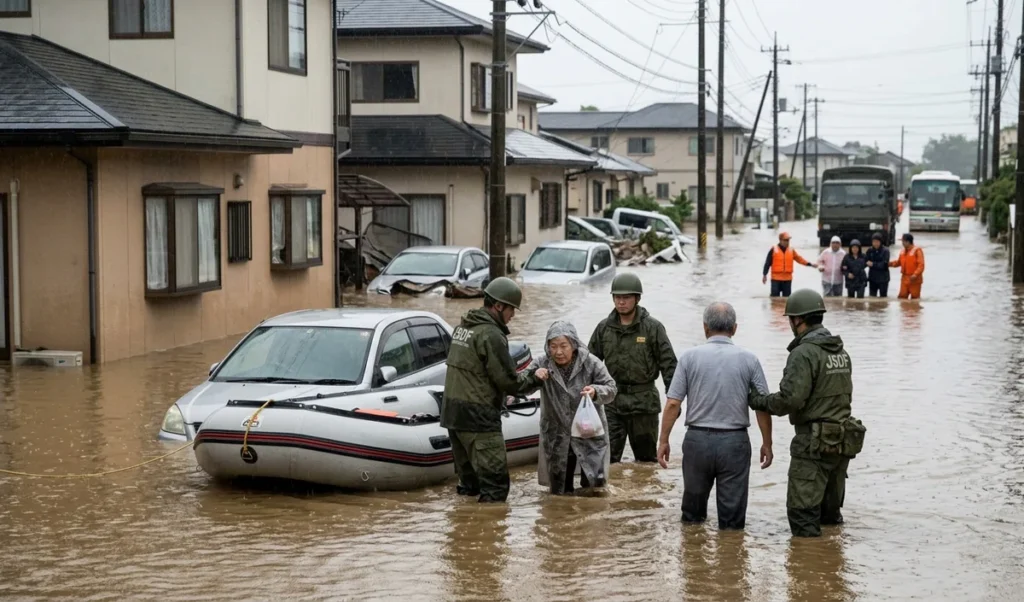 Japan के Tokyo और चिबा में heavy rain से बाढ़, 4 लोगों की मौत, 1 लापता Japan के Tokyo और चिबा में heavy rain से बाढ़, 4 लोगों की मौत, 1 लापता