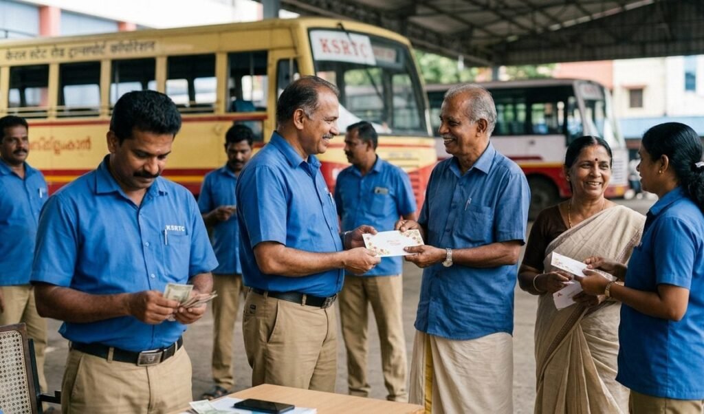 KSRTC कर्मियों को Onam पर मिलेगा 33.92 करोड़ का तोहफा, पेंशनभोगियों को भी भत्ता KSRTC कर्मियों को Onam पर मिलेगा 33.92 करोड़ का तोहफा, पेंशनभोगियों को भी भत्ता