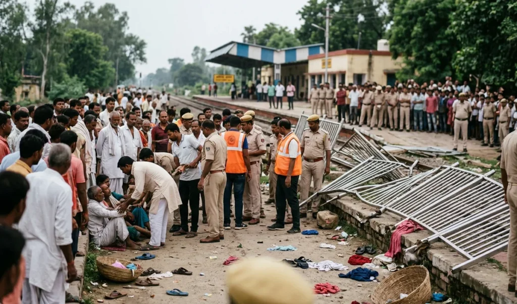 Lakhisarai में अशोक धाम के पास भगदड़ से 7 श्रद्धालुओं की मौत, 14 अन्य घायल Lakhisarai में अशोक धाम के पास भगदड़ से 7 श्रद्धालुओं की मौत, 14 अन्य घायल