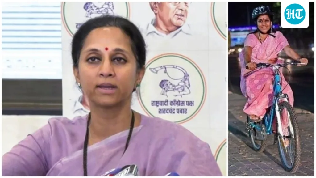 MP Supriya Sule follows fitness-on-the-go mantra in 50s: Diet Coke, ‘cycling in saree’, carrying sneakers everywhere