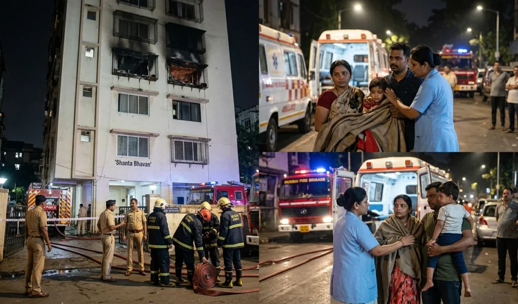 Mumbai के Vile Parle की शांता भवन इमारत में आग से 2 की मौत, 6 लोग झुलसे Mumbai के Vile Parle की शांता भवन इमारत में आग से 2 की मौत, 6 लोग झुलसे