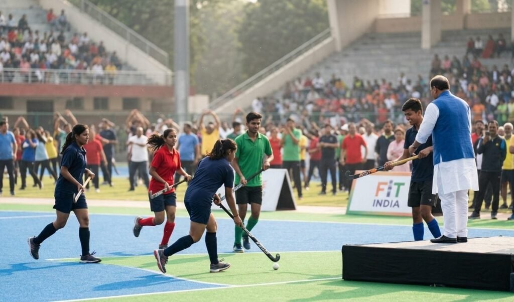 National Sports Day पर Mansukh Mandaviya ने युवाओं से प्रतिदिन 1 घंटा खेलने की अपील की National Sports Day पर Mansukh Mandaviya ने युवाओं से प्रतिदिन 1 घंटा खेलने की अपील की