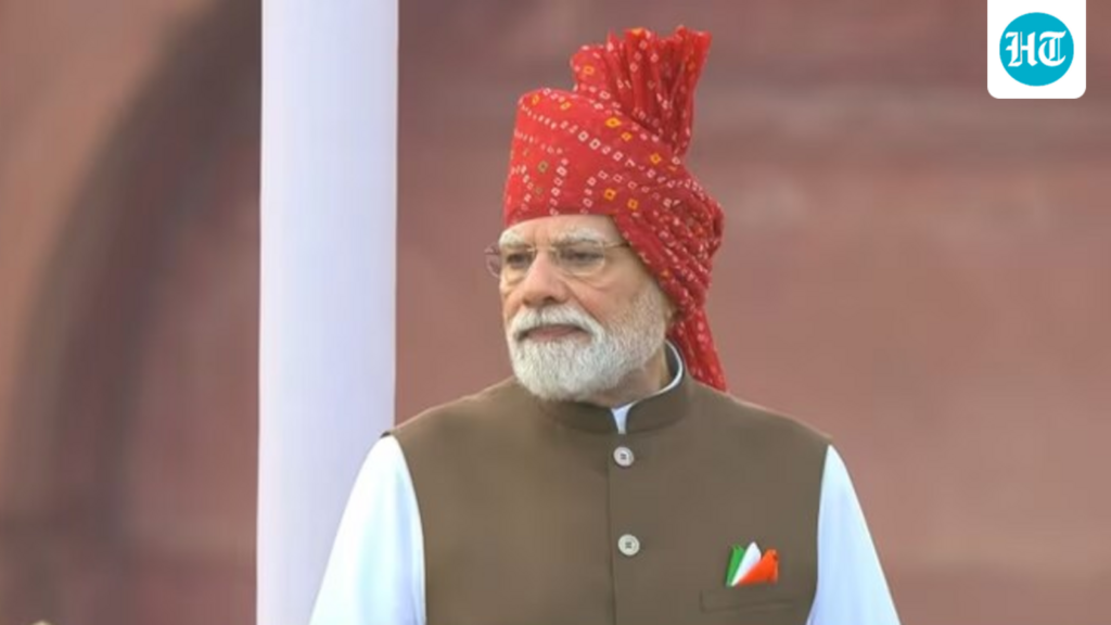 Prime Minister Narendra Modi’s Independence Day 2026 look decoded: Red bandhani safa to tricolour pocket square Prime Minister Narendra Modi’s Independence Day 2026 look decoded: Red bandhani safa to tricolour pocket square