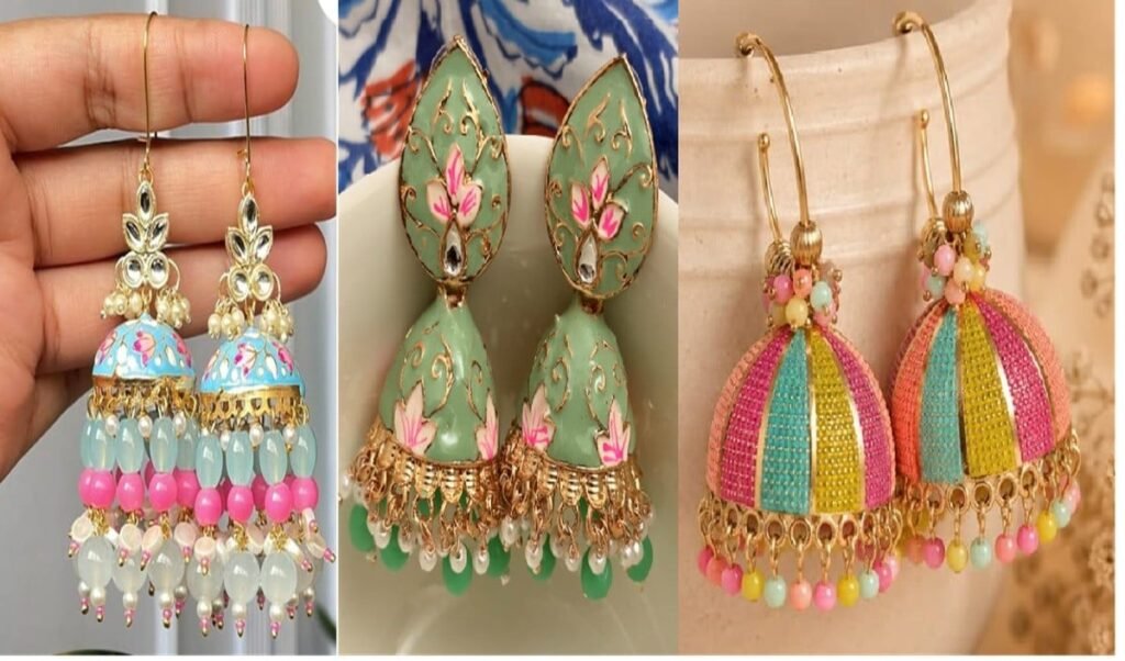 Raksha Bandhan 2026 पर Pastel Suits के साथ पहनें ये Trendy Meenakari Jhumka, मिलेगा Royal Look