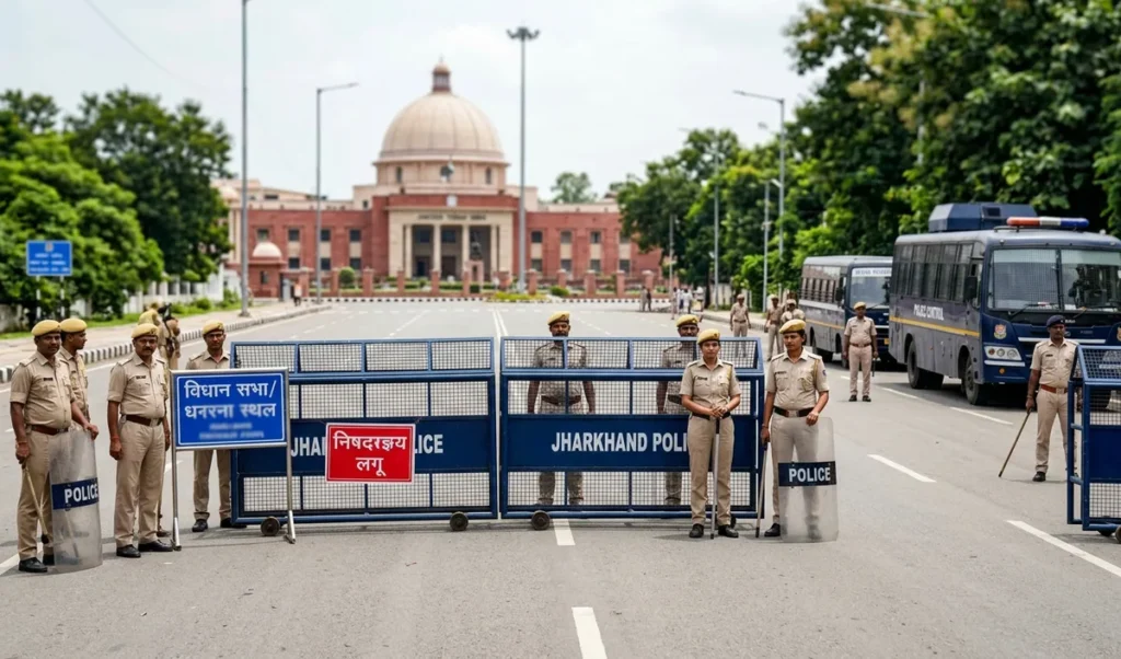 Ranchi में Vidhan Sabha march से पहले निषेधाज्ञा लागू, सुरक्षा व्यवस्था सख्त Ranchi में Vidhan Sabha march से पहले निषेधाज्ञा लागू, सुरक्षा व्यवस्था सख्त
