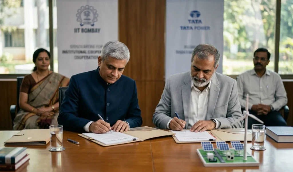 Tata Power और IIT Bombay ने उन्नत स्वच्छ ऊर्जा पर मास्टर रिसर्च समझौता किया Tata Power और IIT Bombay ने उन्नत स्वच्छ ऊर्जा पर मास्टर रिसर्च समझौता किया