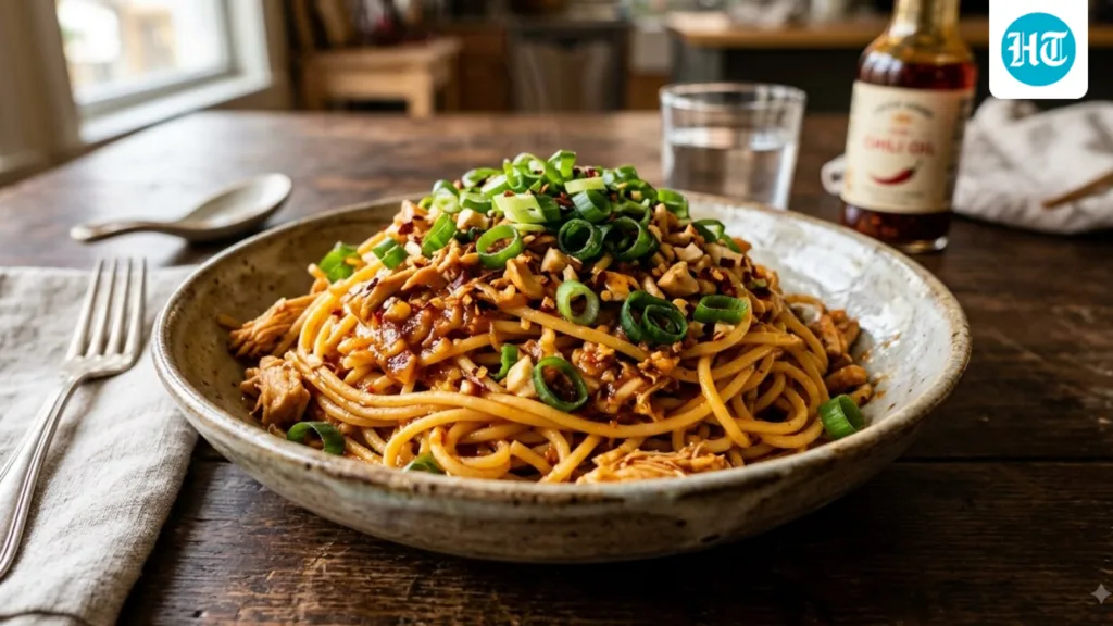 This spicy, creamy Japanese chicken pasta recipe packing 43g of protein, 447 calories will satisfy your cravings This spicy, creamy Japanese chicken pasta recipe packing 43g of protein, 447 calories will satisfy your cravings